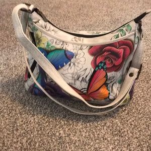 Anuschka Purse - butterfly floral theme